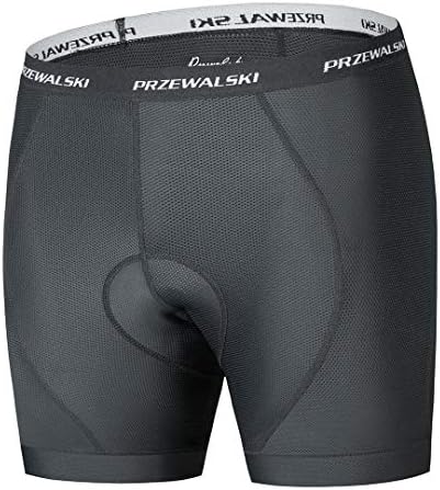 Przewalski Men's Cycling Underwear Shorts 3D Padded Bike Undershorts Bicycle MTB Underpants- Breathable, Fit & Comfort