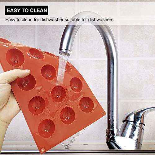 image for Walfos Semi Sphere Silicone Mold, Silicone Chocolate Molds,3 Packs Bak