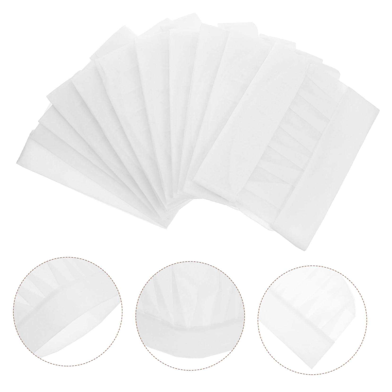 LIFKOME 20 Pezzi Cappello Cuoco Bambino Monouso Non Tessuto Bianco