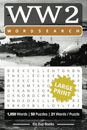 World War 2 Word Search Puzzle Book: Large print word searches for ...