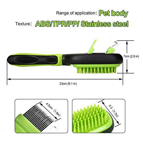 Ownpets 5 in 1 Pet Brush Set, Pet Grooming Shedding Massage Combs for