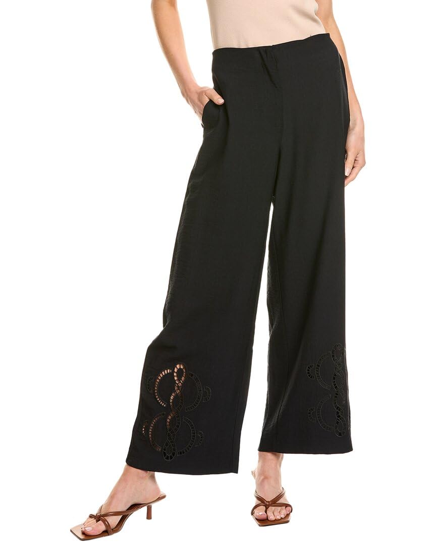 Vince Camuto Womens Wide Leg Side Pocket Trim Deta