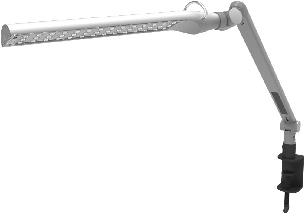 Draftsman 2750C by Lumiy - Clamp - Ultra Bright LED Desk Light Table Lamp with Giant 25" Aluminum Boom Arm, Captive Touch Controls for Brightness and Color Temperature, and USB Charging for Phones
