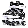 G MGY OLED Roller Skates for Boys, Adjustable Size Double Roller Skates, with All Wheels Light up, Fun Illuminating for Girls Boys for Kids, Rollerskates for Kids Beginners (Black)