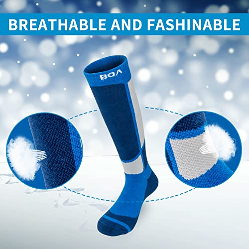 BQA 2 Paia Calze da sci Bambini Inverno Caldo Thermal Snow Socks, Sci Snowboard Pattinaggio per Bambini e Ragazze - Image 3