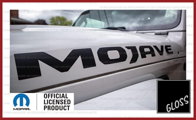 Decal Mods Mojave - Calcomanía gráfica para capó, compatible con Jeep WranglerGladiator JLJT (2019-2024), negro brillante CB (juego de 2) SJ1Y1