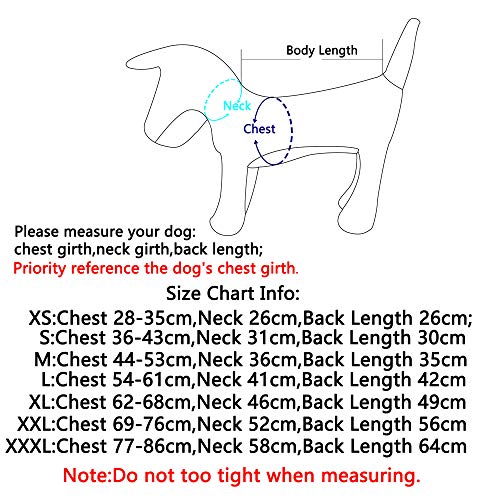 JoyDaog Hundemäntel mit Fleecekragen für kleine Hunde, wasserdichte, warme Welpenjacke aus Baumwolle für den kalten Winter, Rot XS