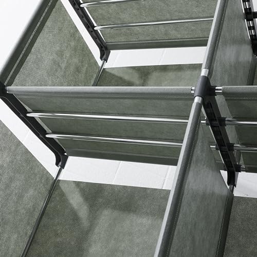 Image of Kuber Industries (Pack of 5) 8 Layer Book Rack | Book Cabinet Shelves for Bedroom Office Living Room | Storage Shelve for Books Storage Organizer | Adjustable Shelf Rack | SJ88G | Grey