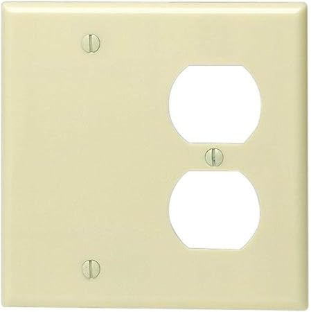 Leviton 84455-40 Combination Wallplate, Standard Size, Gang 2 Stainless Steel - View #5