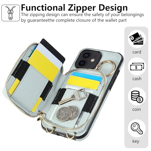 Coque iPhone 12 Mini fermeture éclair avec protection écran verre trempé - 5