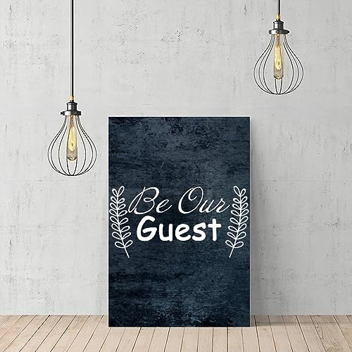 Toile murale design rustique Be Our Guest deco cadre - 2
