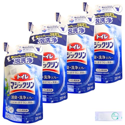 花王 トイレマジックリン トイレ用洗剤 ミントの香り 消臭・洗浄スプレー 詰替 330ml×4袋