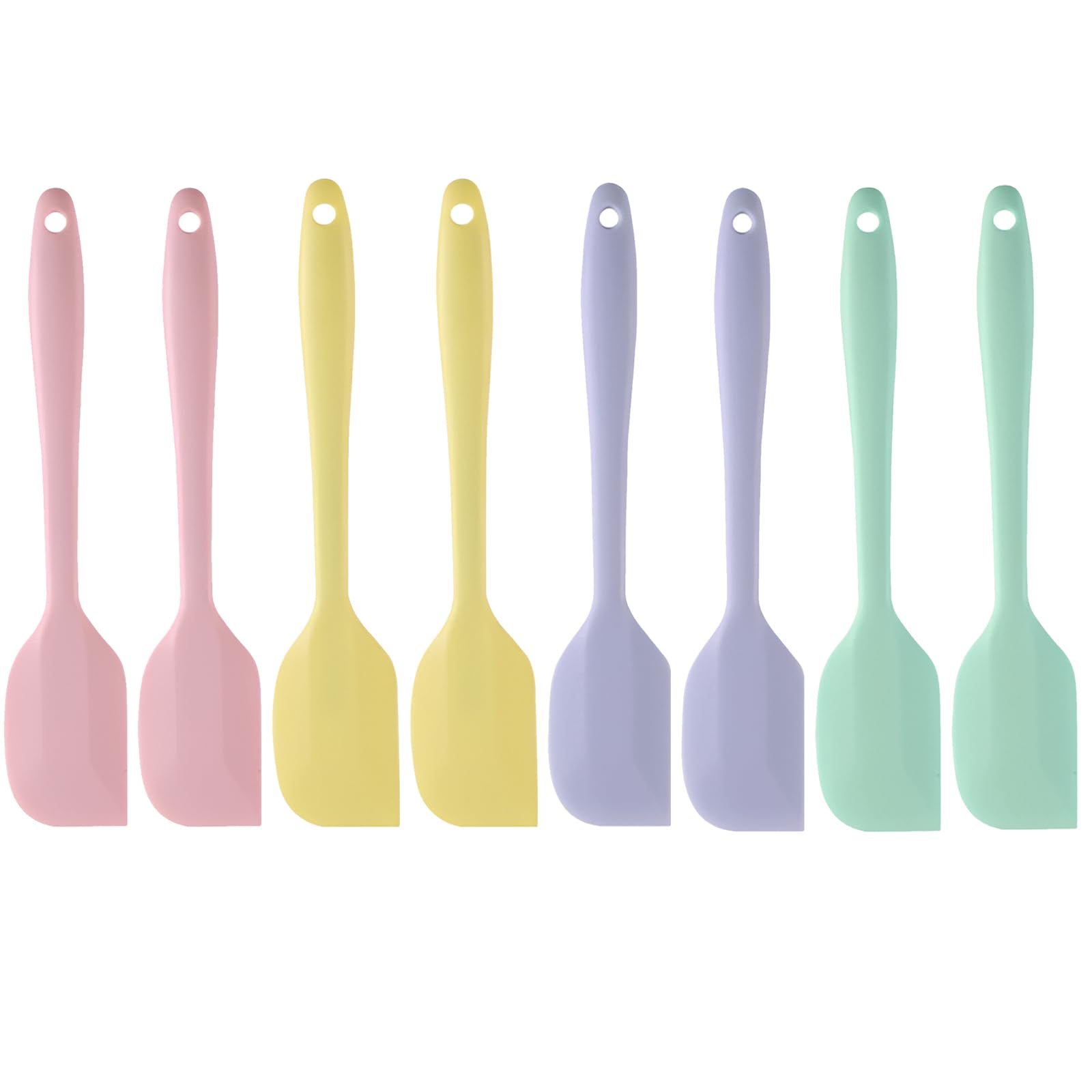 Gripebao 8 Pack Mini Silicone Spatula Set, 8.3 Inch Small Rubber Spatula Heat Resistant, Heat Flexible Silicone Spatulas Cake Spatula Scraper Cooking for Mixing, Baking, Non Stick Pans