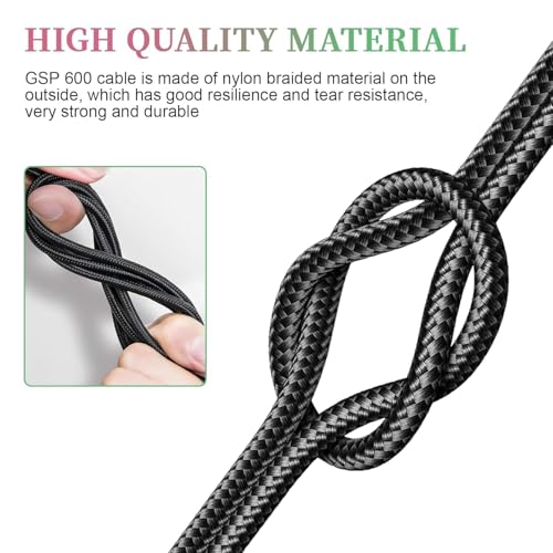 Zosvoses GSP 600 kabel zastępczy kompatybilny z Sennheiser Game ONE, Game Zero, PC 373D, GSP 670, GSP 600, GSP 500, GSP 350, zestaw słuchawkowy do gier, plecionka nylonowa, złącza pozłacane 24K