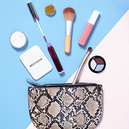 Milishow Compact Mirror, 1X/3X Magnifying Led Pocket Mirror, Small Lighted Travel Makeup Mirror For Purse, Handbag, Folding, Handheld, 2-Sided Mini Mirror, Mirror With Lights For Women -White #TOP4