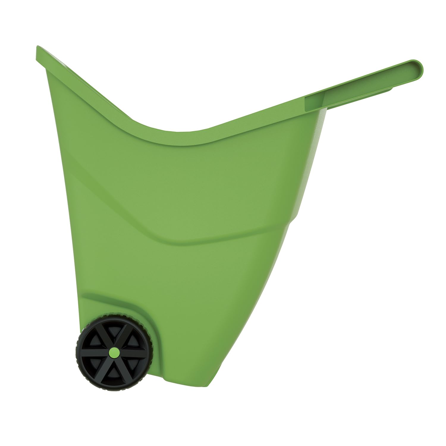 Brouette de jardin Load&Go | Capacité 85 litres | 57 x 60 x 71,5 cm | en plastique | vert | deux roues renforcées en caoutchouc | pour le transport des matériaux et des travaux d'entretien | Structure