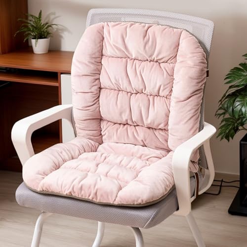 Coussin de chaise rose amovible doux avec dossier chaud et relaxant - 4