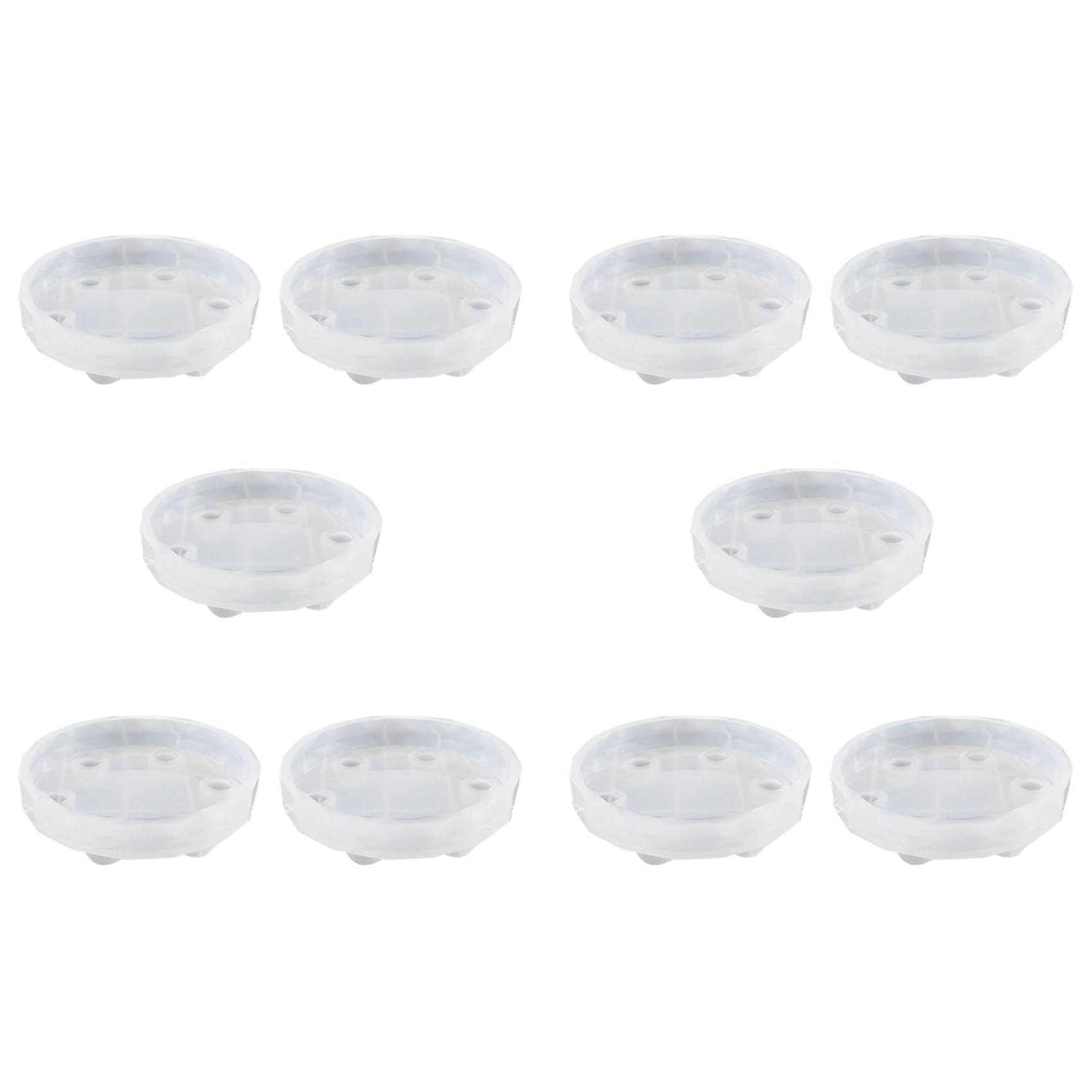 Vjsujehgy 10X New Mini Resin Table Mold Silicone Mold Epoxy Mold Exhibition Table Mold Diy Crafting Tools(Molds Only)