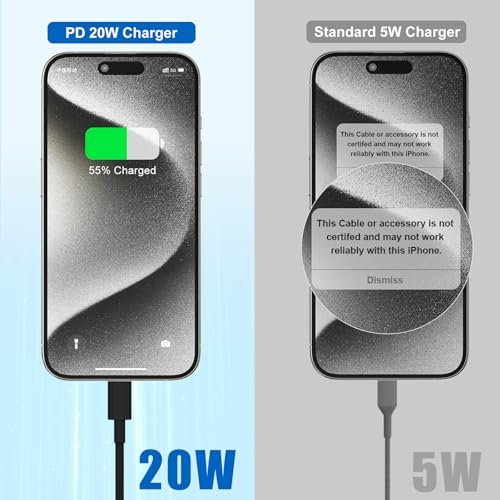 Image of iPhone 17 16 15 Fast Charger Block and 10ft Type C to C Cable Cord Long, 20W USB C Charging Plug for Apple iPhone 17 Pro Max /17 Air /16 Pro Max /16 /15 Pro /15 Plus /iPad Mini,Wall Power Adapter Cube Brick