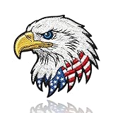 Eagle Iron On Patch 3 inches, Patriotic Iron On Patch, Freedom Patch, Embroidered Patriot Patches for Jackets, Clothing, Jeans, Hat, Backpacks