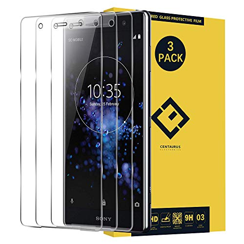 CENTAURUS Replacement for Sony XZ2 Premium Glass Screen Protector,(3 Pack) Anti-Fingerprint Anti-Scratch Hardness Shatter Proof Tempered Glass Protective Film Xperia XZ2 Premium H8116 H8166
