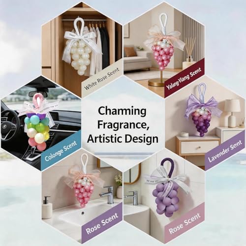 Image of Grape Soap on Rope Cute Shaped Handwashing Grapes Soap Bar, Novelty Hanging Fruit Soap for Bathroom Decor,Fun Gift Handmade Soap