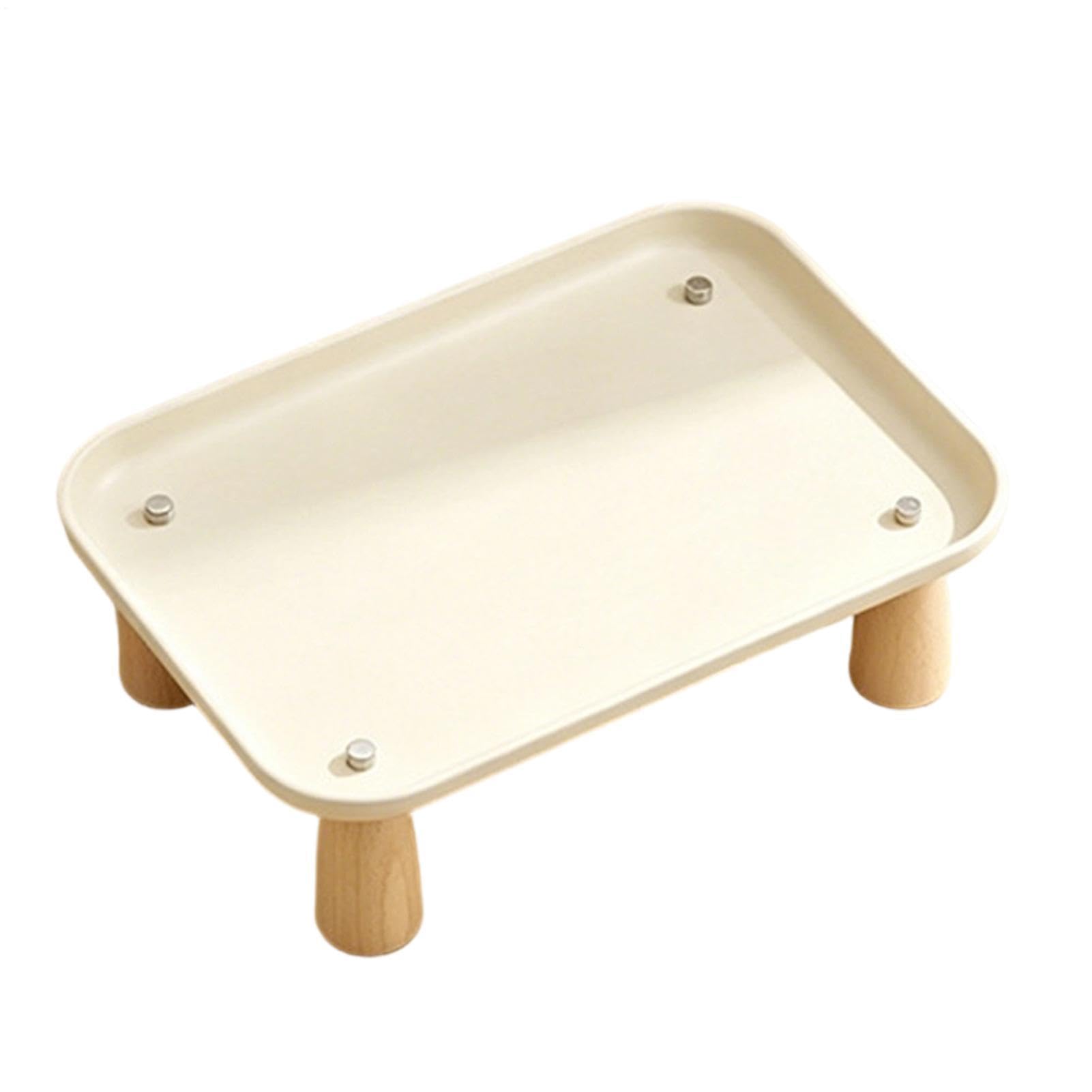Elevated Dog and Cat Food Bowl Stand Anti Slip Raised Pet Feeding Table | Modern elevated pet food table with raised edge and anti-slip base. Compact design for indoor kitchen or outdoor patio.