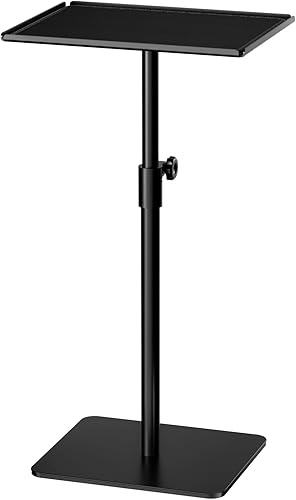 Miniatura 9 de RCHYFEED Mesa auxiliar de metal, mesas auxiliares ajustables en altura para sala de estar, mesa auxiliar pequeña para espacios pequeños con bandeja