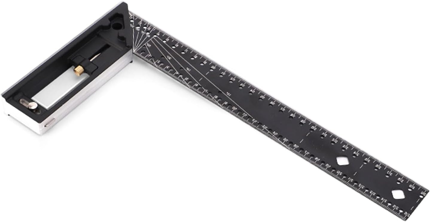 Measuring Ruler 30-90 Degree Scribing Ruler With Marking Hole Combination Frame Square L Shape Square