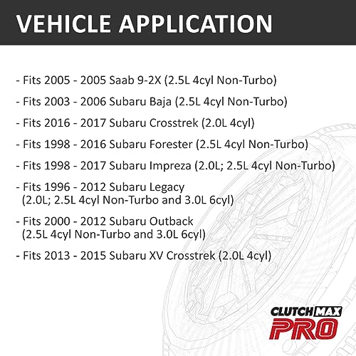 Exedy Clutch Kit KSB04 with ClutchMaxPRO Flywheel Replacement for Forester Impreza Legacy Outback Crosstrek Baja XV Crosstrek Saab 9-2X 2.0L 2.5L EJ251 EJ252 EJ253 FB20 FB25 (CPKSB04-FW167806-EK) - Image 3
