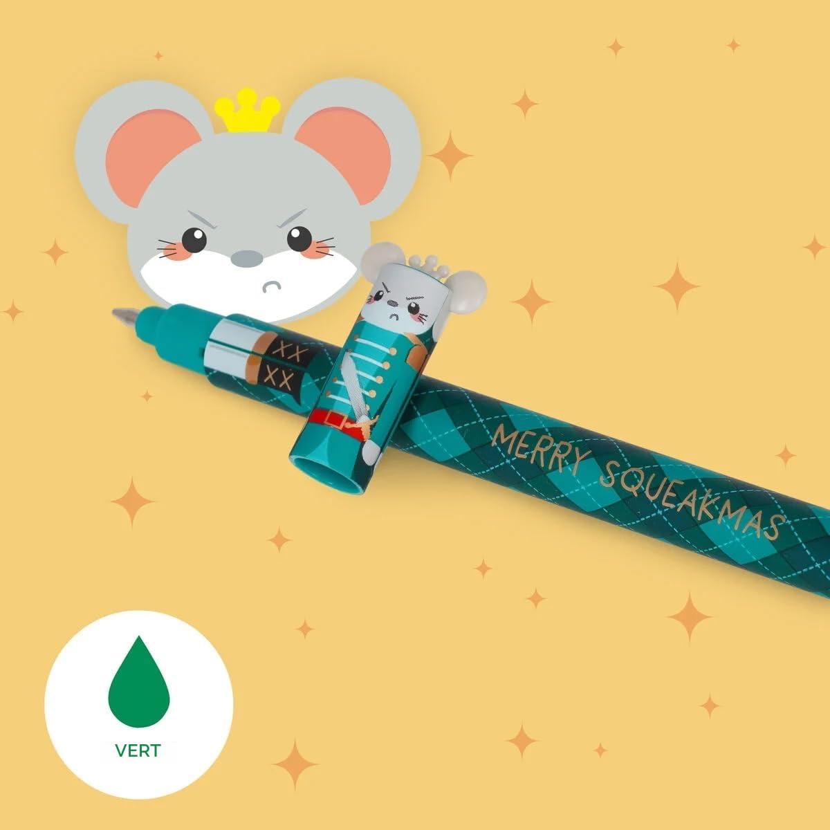 LEGAMI Erasable Pen Kit de Noël édition de Noël Winter The Nutcracker Lot de 3 stylos gel effaçables Casse-noisette, ballerine et roi souris