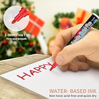 12 Colors Acrylic Paint Markers Pens, Waterproof & Non-Toxic Acrylic Marker for Multi-Surface Art on Glass, Fabric, Ceramic, Rock, Plastic, Paint Pen Ideal for Artists, Adults, Students & Craft Lovers