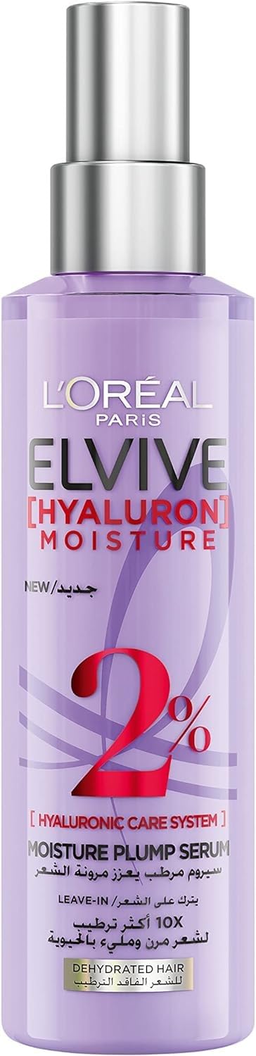 L’Oréal Paris Elvive Hyaluron Moisture Moisture Plump Serum 150ml For Dehydrated Hair + Detangling Brush