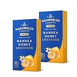 Haddrell's of Cambridge | Manuka Honig Lutschpastillen MGO 550+ (UMF 16+) | 90% Reiner Manukahonig aus Neuseeland | 16 Stück (2 × 8)
