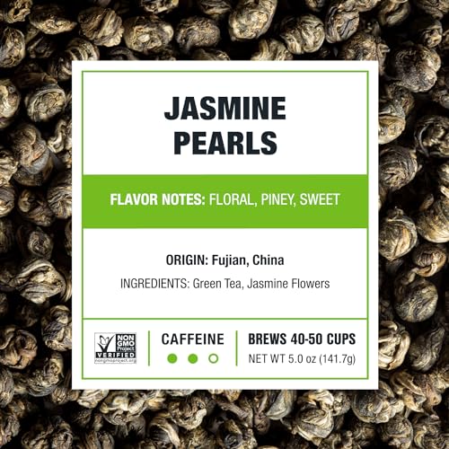 image for Tiesta Tea - Jasmine Pearls Green Tea, Loose Leaf, Single Origin Premi