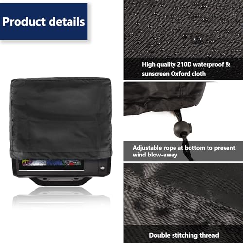 Image of Fishfinder Cover 3-10in,Depth Finder Oxford Fabric Waterproof Protection Accessories,for Hummingbird Lowrance Models,Protects Your Screen and Device from Sun Adverse Weather Damage Fishing