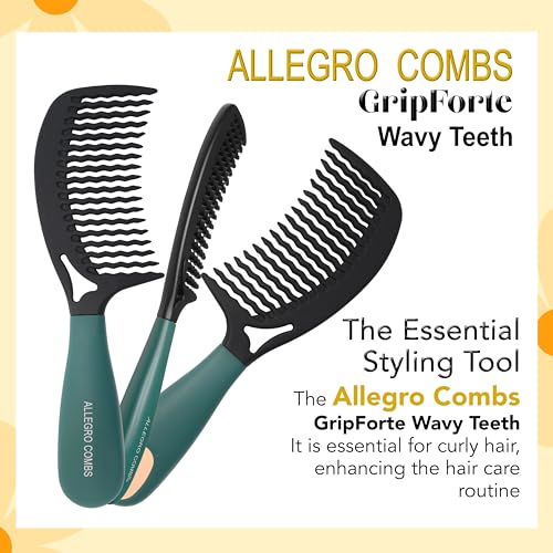 Peine Allegro para cabello rizado con dientes anchos y ondas miniatura 5