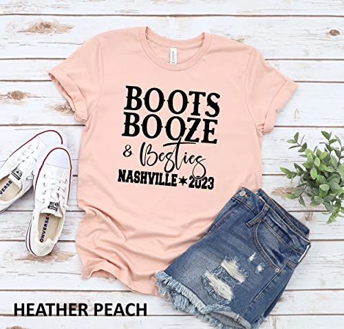 Boots Booze Shirt, Besties Nashville Tee, Nashville Music City 2023, Tennessee Shirt, Vacation Shirt, Nashville Party T-shirt, Group Shirts2