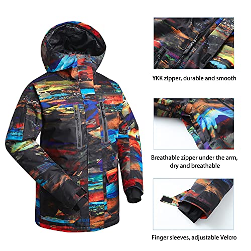 Men's Ski Jacket with Hood - Waterproof and Insulated