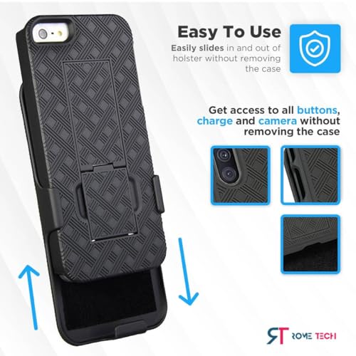 Coque iPhone SE fine Rome Tech anti-chute avec support contre les rayures - 5