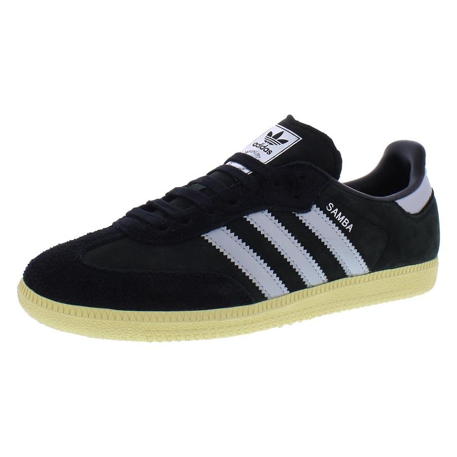 Image of adidas Samba OG WMNS Shoes, Core Black /Matte Silver /Almost Yellow, Size 8