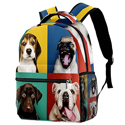 Sac d'école chiots léger et sac à dos durable pour garçons et filles