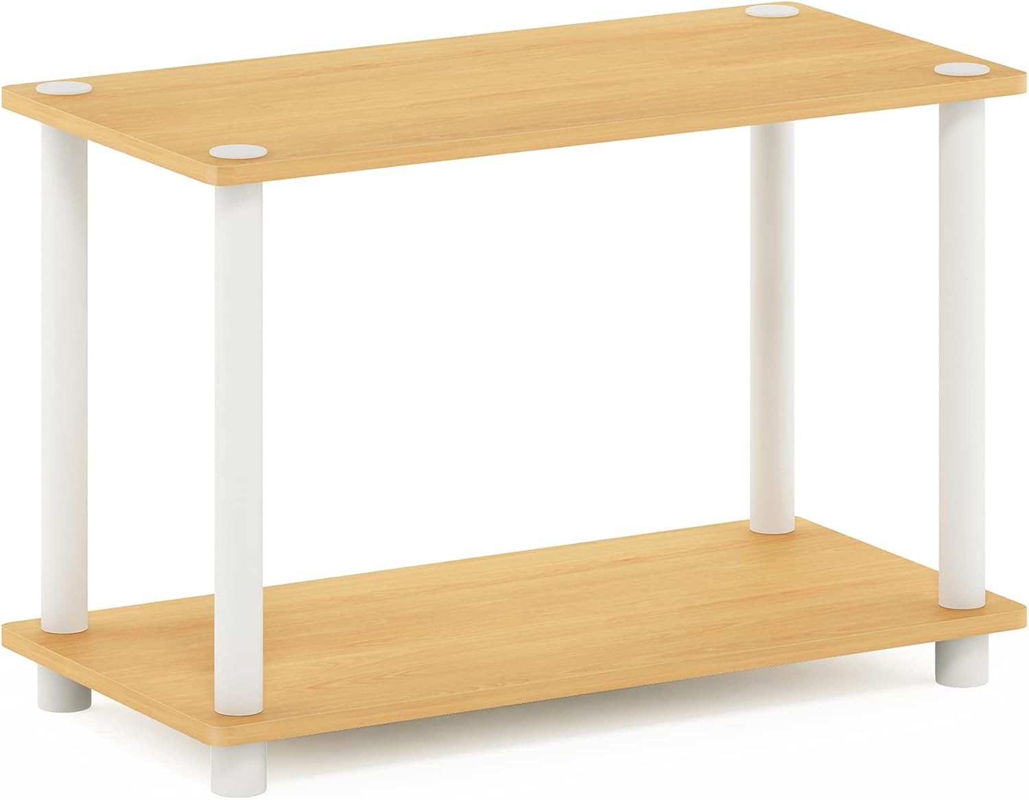 Furinno RATA 4 x 2 Industrial Multipurpose Flat Base Bookshelf, Bookcase with Metal Frame, French Oak Grey