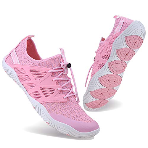 Image of MAYZERO Water Shoes Men Women Swim Surf Shoes Beach Pool Shoes Wide Toe Hiking Aqua Shoes Winter House Slippers
