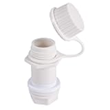 Cooler Drain Plug Kit for Igloo, Threaded Drain Plug with Plastic Tethered Cap for Cooler Replacement Parts and Accessories Anti-Leak Compatible with Igloo 50-165 Qt(White)