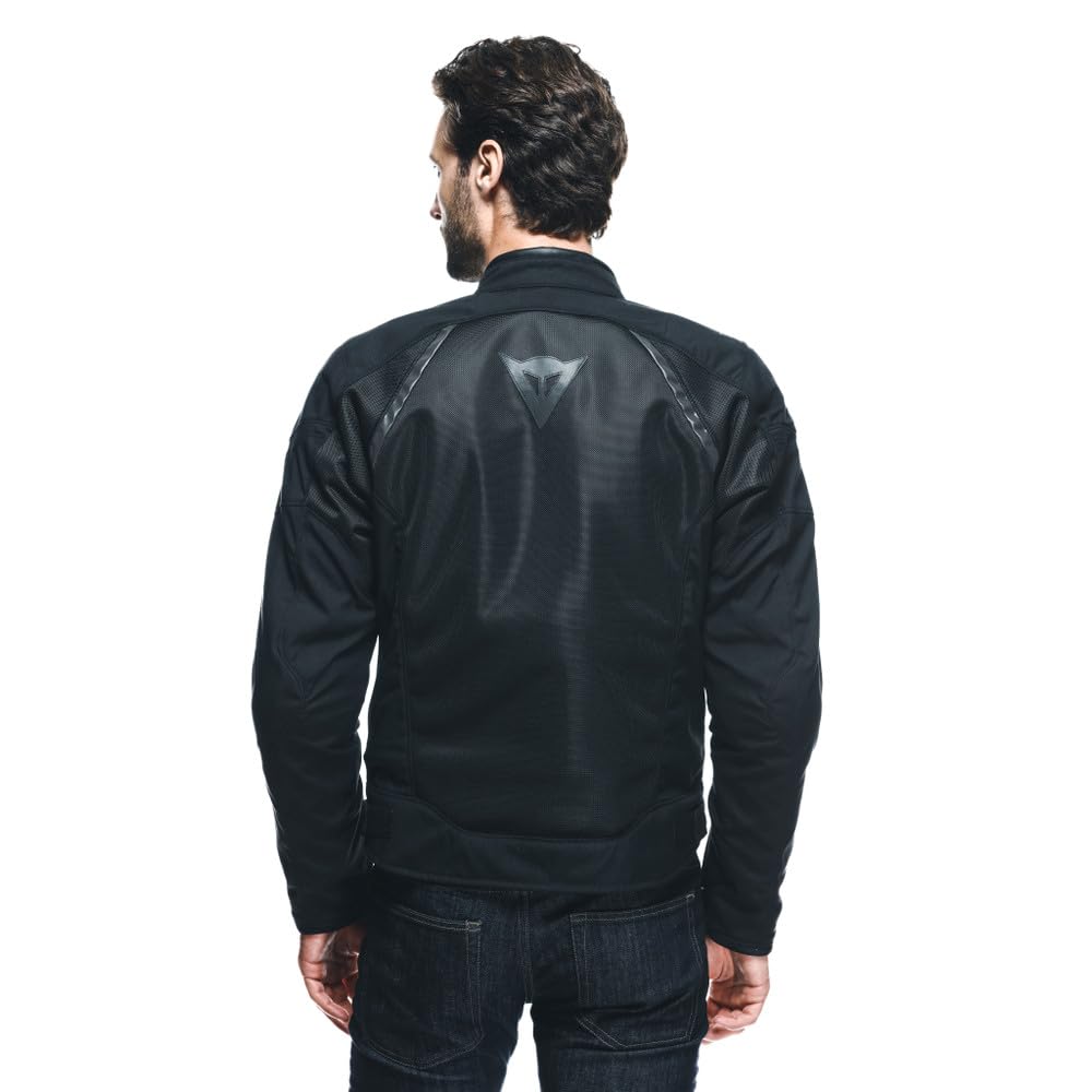 Dainese - Air Frame 3 Tex Jacket, Giacca da Moto Estiva in Tessuto, con Fodera Antivento, Nero, 48
