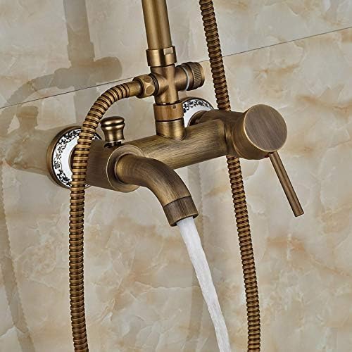 Robinet mitigeur de douche pluie avec douchette à main jet réglable - 5
