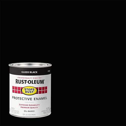 Miniatura 2 de Rust-Oleum 7779504 - Esmalte de pintura que brinda protección y detiene el proceso de oxidación 32 onzas y en color negro brillante 7779504