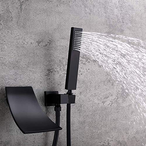 Robinets de douche noirs pour baignoire moderne et design épuré - 6