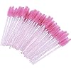 100 stuks wegwerp wimperborstels – roze kristallen mascara toverstaf – wimper verlengborstel applicator voor…